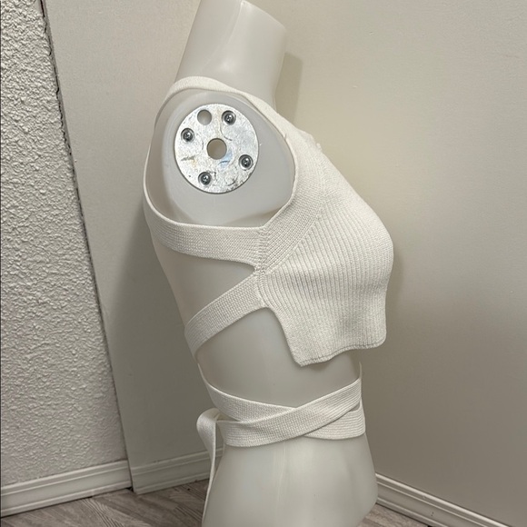 Wilfred Ivory Knit Halter Tie Up Tank Top - Picture 4 of 6